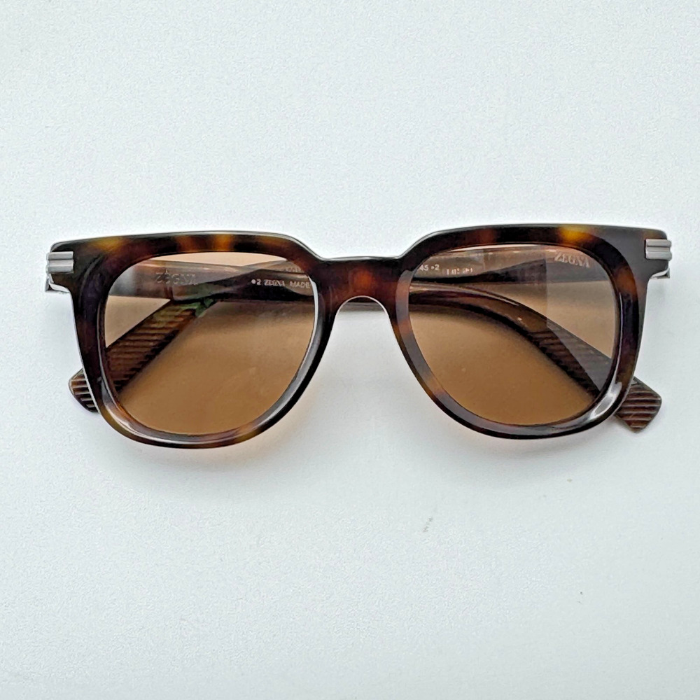 Ermenegildo Zegna Sunglasses EZ0248 52E Dark Havana Frame Brown Lens 50mm New